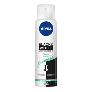 Desodorante Antitranspirante Aerossol Nivea Black & White Invisible Fresh Erva-Doce Feminino 72H 150Ml 