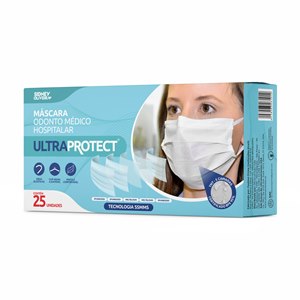 Máscara Odonto Méd. Hosp. Descartável Ultraprotect 5 Camadas 25 Unidades 