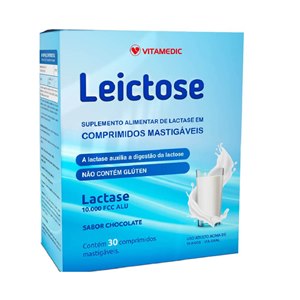 Lactase - Leictose 10.000 Fcc 30 Comprimidos Mastigáveis