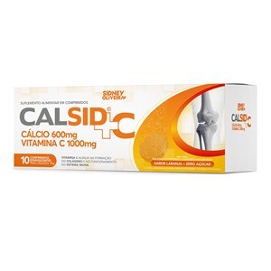 Calcio 600mg Vitamina C 1000mg Calsid 10 Comprimidos Efervescentes Sidney Oliveira Ultrafarma