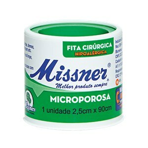FITA MICROPOROSA BRANCA MISSNER 2,5CM X 90CM