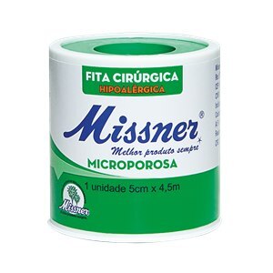 FITA MICROPOROSA BRANCA MISSNER 5,0CM X 4,5M