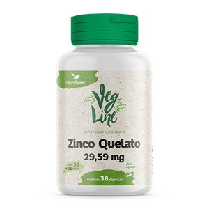 Zinco Quelato 29,59Mg Veg Line Naturalgreen 36 Cápsulas