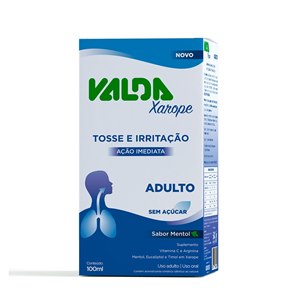 Valda Xarope Adulto Sabor Mentol Sem Açúcar 100Ml 