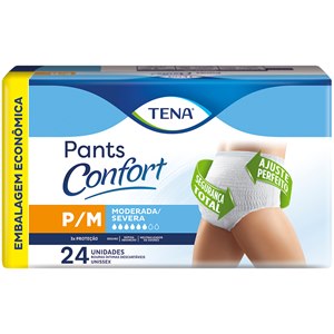 Roupa Íntima Descartável Tena Pants Confort P/M - 24 Unidades
