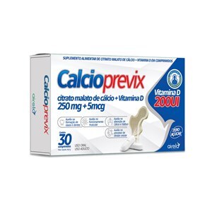 Citrato Malato De Cálcio 250Mg + Vitamina D 200Ui - Calcioprevix 30 Comprimidos