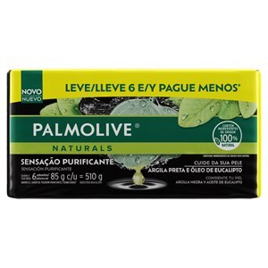 Sabonete Palmolive Naturals Sensação Purificante Carvão Leve 6 Pague Menos 510G