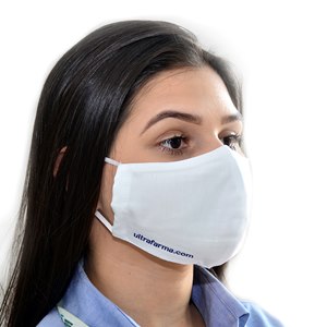 Máscara Ultrafarma.Com Anatômica Branca Lavável 1 Unidade