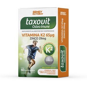 Vitamina K2 65Mcg + Zinco 29Mg 60 Comprimidos  Taxovit  Osteo Imune Sidney Oliveira