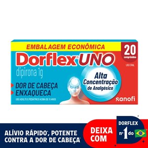 Analgésico - Dorflex Uno Enxaqueca 1G 20 Comprimidos