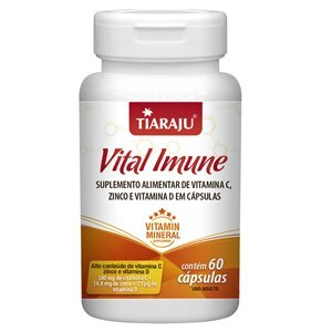 Vitamina C 500Mg + Zinco 14,8Mg + D3 2000Ui Vital Imune 60 Cápsulas