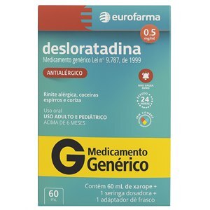 Desloratadina Xarope 60Ml - Eurofarma - Genérico