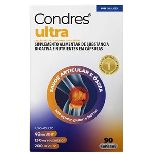 Condres Ultra - Colágeno Tipo Il + Vitamina D + Magnésio 90 Cápsulas