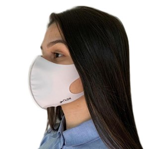 Máscara Flox Tamanho M Cor Branca 4 Unidades