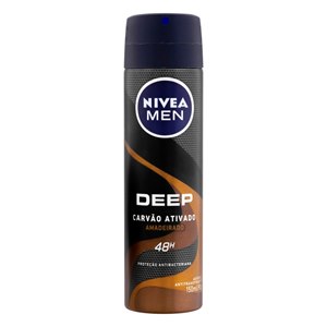 Desodorante Antitranspirante Aerossol Nivea Men Deep Amadeirado Carvão Ativado 72H 150Ml