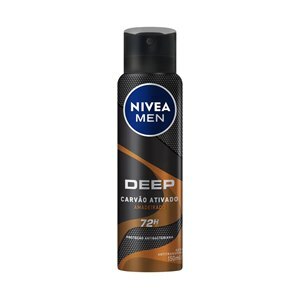 DESODORANTE AEROSOL NIVEA MASCULINO DEEP CARVÃO ATIVADO AMADEIRADO 48H 150ML