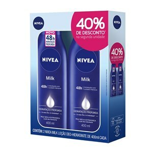 Loção Hidratante Corporal Nivea  Milk Extra Seca 400Ml 40% Na 2 Unidade