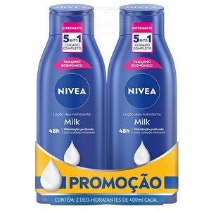 Loção Hidratante Corporal Nivea  Milk Extra Seca 400Ml 2 Unidades Promoção