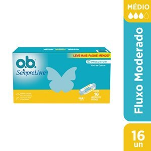 Absorvente Interno Ob Médio Procomfort 16 Unidades Leve Mais Pague Menos