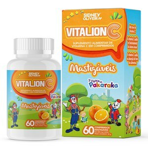 Vitamina C - Vitalion C Sidney Oliveira  45Mg 60 Comprimidos Mastigável 