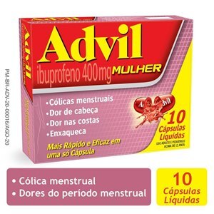 Ibuprofeno Advil Mulher 400Mg 10 Cápsulas