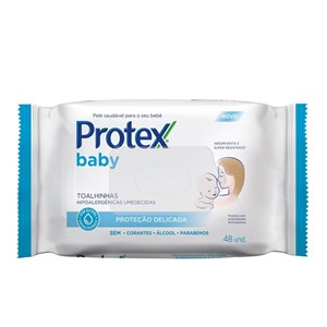 Toalha Umedecida Protex Baby Proteção Delicada 48 Unidades