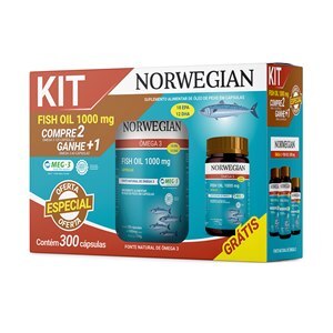 ÔMEGA 3 1000MG  NORWEGIAN KIT COMPRE 2 COM 120 CÁPSULAS  E GANHE 1 60 CÁPSULAS  SIDNEY OLIVEIRA 