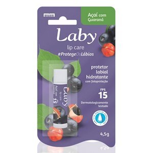 Protetor Solar Labial Laby Fps15 Açaí Com Guaraná 4,5G