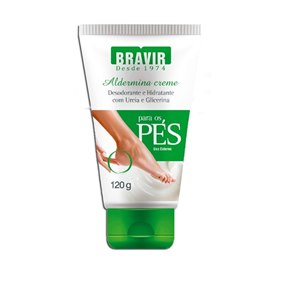 Bravir Aldermina Creme Desodorante Para Os Pés Bisnaga 80G