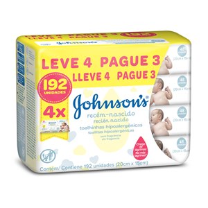 Kit Toalha Umed J&J Baby Recem Nascido L4p3 48 Un