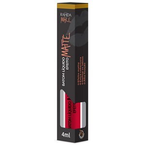 Batom Líquido Matte Intense Ruby Rahda Make 4Ml