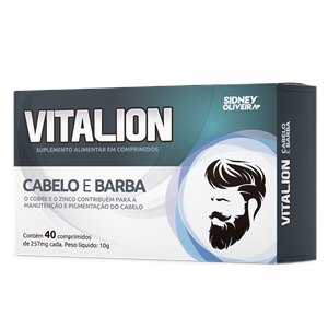 Vitalion Cabelo E Barba 40 Comprimidos Sidney Oliveira 