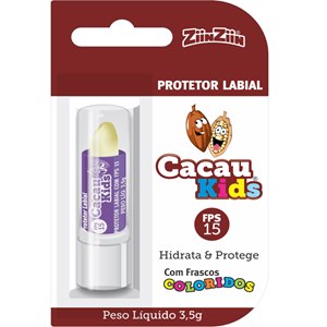 Protetor Labial Ziin Ziin Cacau Kids Fps 15 3,5G
