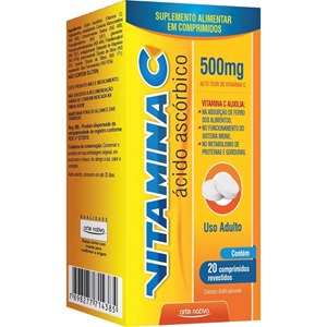Vitamina C 500Mg Arte Nativa 20 Comprimidos