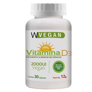Vitamina D3 2000Ui Wvegan 30 Cápsulas