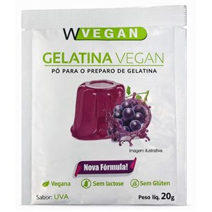 Gelatina Sabor Uva Sachê Wvegan 20G
