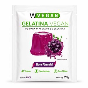 Gelatina Sabor Uva Sachê Wvegan 20g