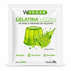 Gelatina Sabor Limão Sachê Wvegan 20g