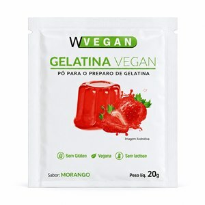 Gelatina Sabor Morango Sachê Wvegan 20g