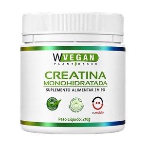 Creatina Monohidratada Sem Sabor Pó Wvegan 210g