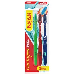 Escova Dental Adulto Macia Leve 3 Pague 2 Dental Pro Sidney Oliveira
