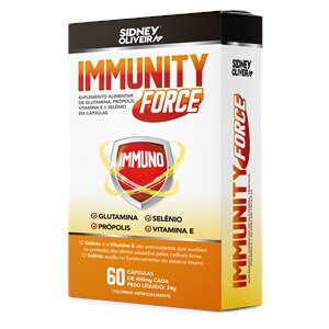 Glutamina + Própolis + Selênio + Vitamina E - Immunity Force Com 60 Cápsulas Sidney Oliveira 