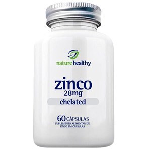 ZINCO QUELATO 28MG NATURE HEALTHY 60 CÁPSULAS