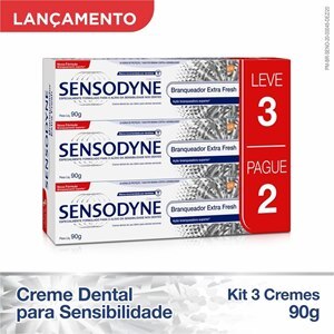 Creme Dental Sensodyne Branqueador Extra Fresh 90G - Leve 3 Pague 2
