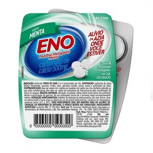 Sal De Fruta Eno Sabor Menta 4 Pastilhas Mastigáveis