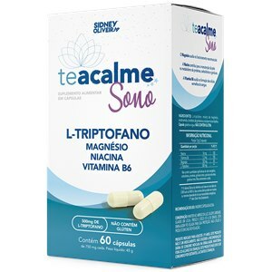 Triptofano 500Mg 60 Cápsulas Teacalme Sono Sidney Oliveira 