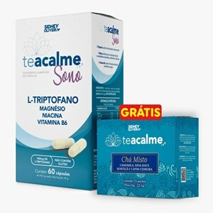 Triptofano 500Mg 60 Cápsulas Teacalme Sono Sidney Oliveira 