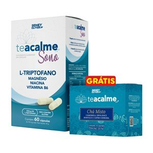 Triptofano 500Mg 60 Cápsulas Teacalme Sono Sidney Oliveira 