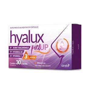Vitamina C + Ácido Hialurônico + Vitamina B5 - Hyalux Piel Up 30 Cápsulas