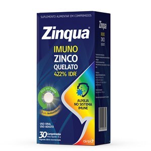 Zinco Quelato 29,56Mg - Zinqua Imuno 30 Comprimidos